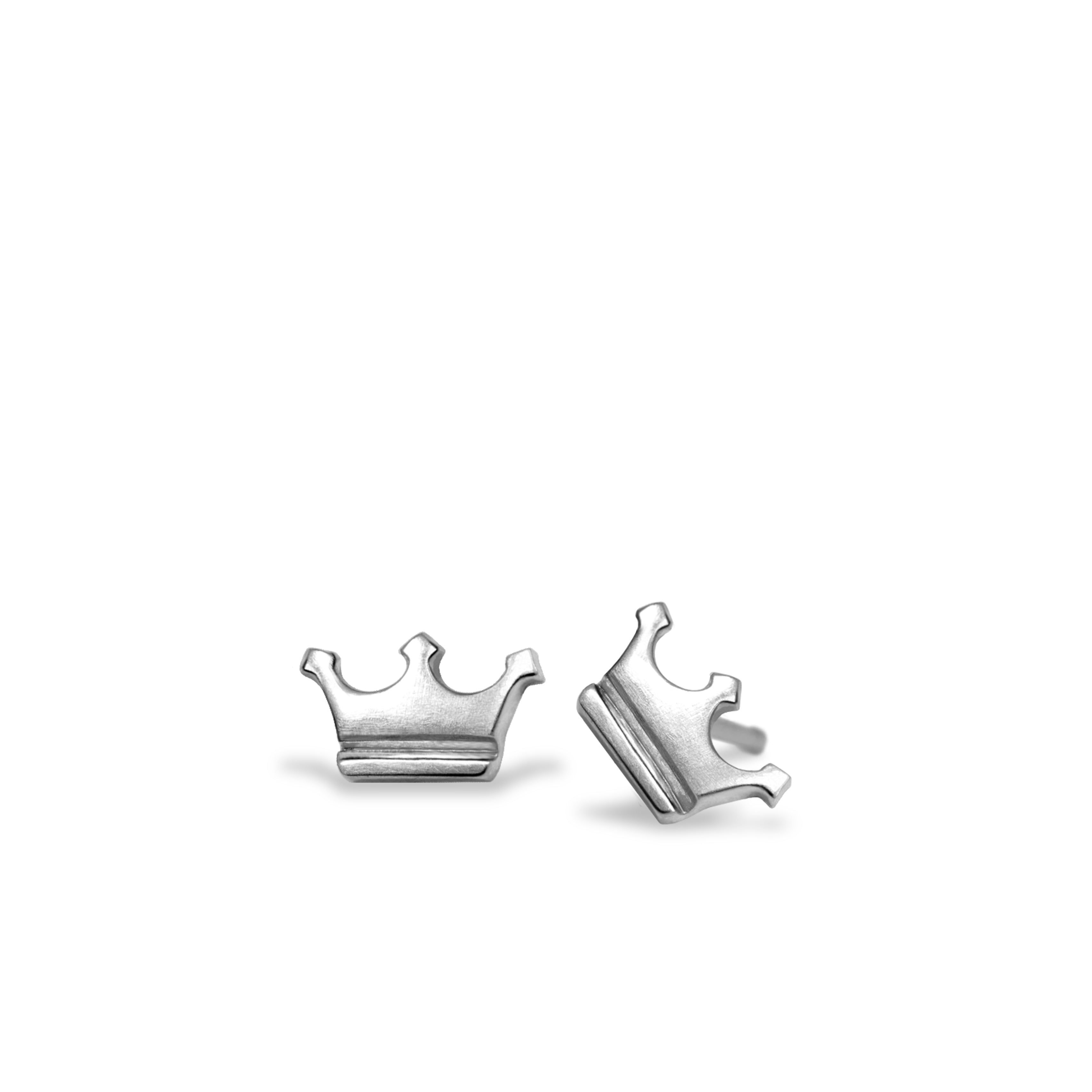 Mini Additions Crown Earrings Sterling Silver