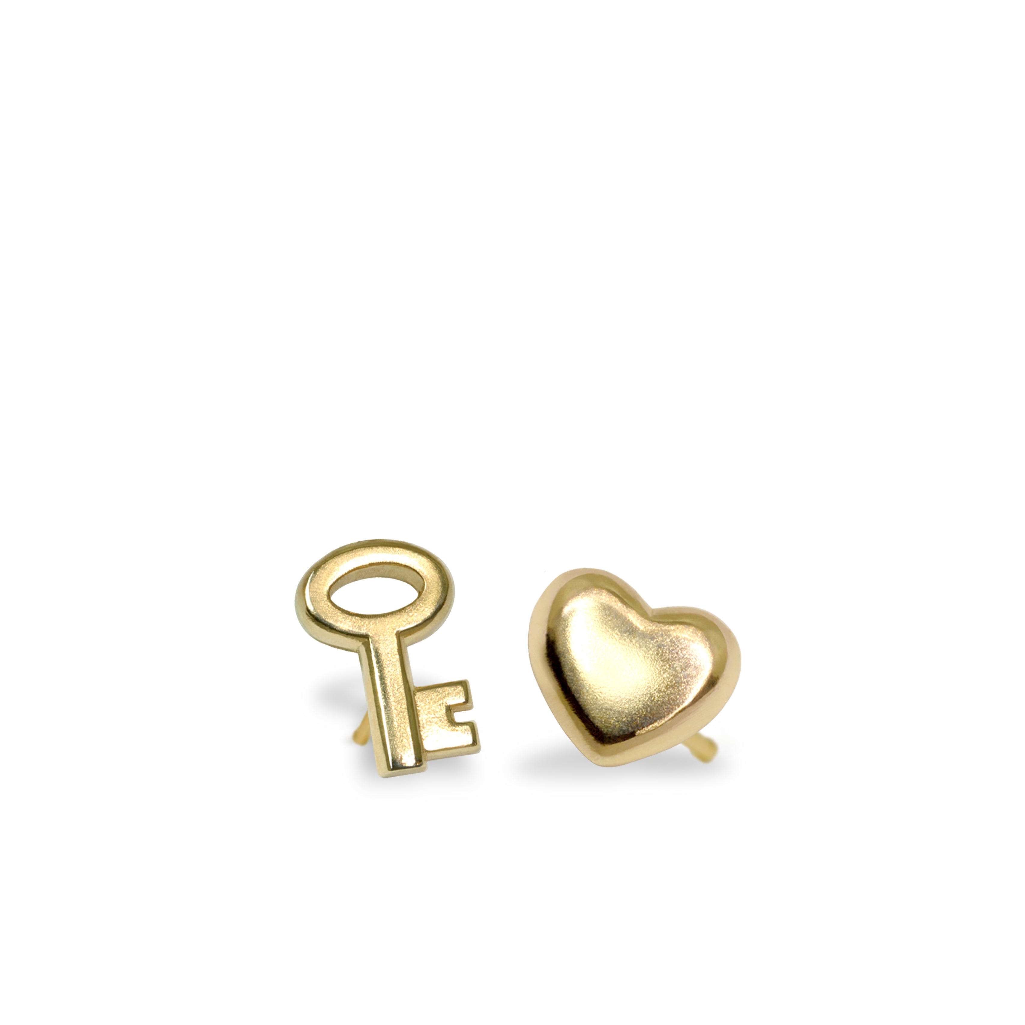 Lockette: Gold Lock Earring Studs