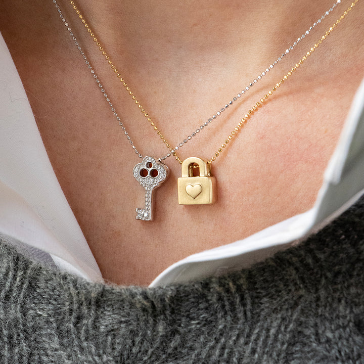 Alex Woo Luck Key Charm Necklace