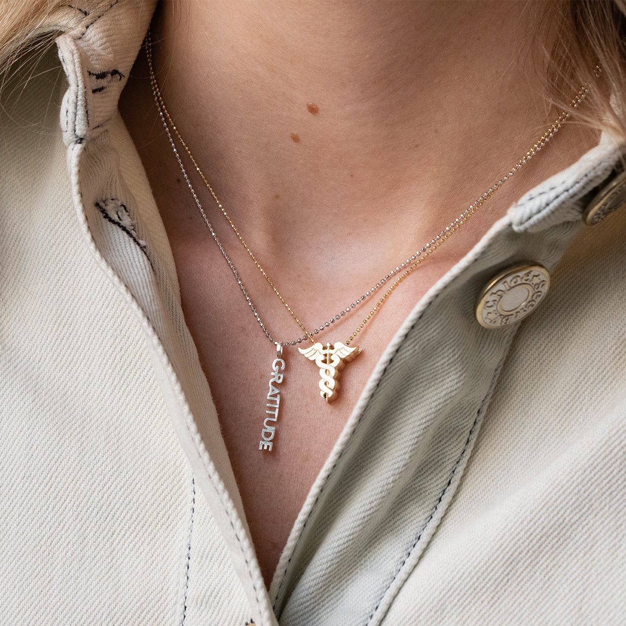 Alex Woo Lexeme Gratitude Charm Necklace