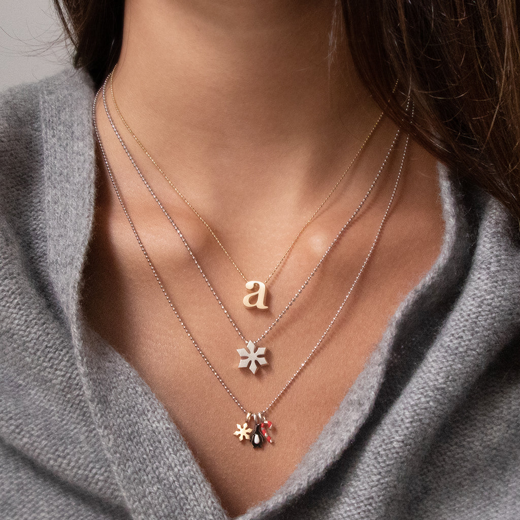 Alex Woo Seasons Snowflake Charm Necklace