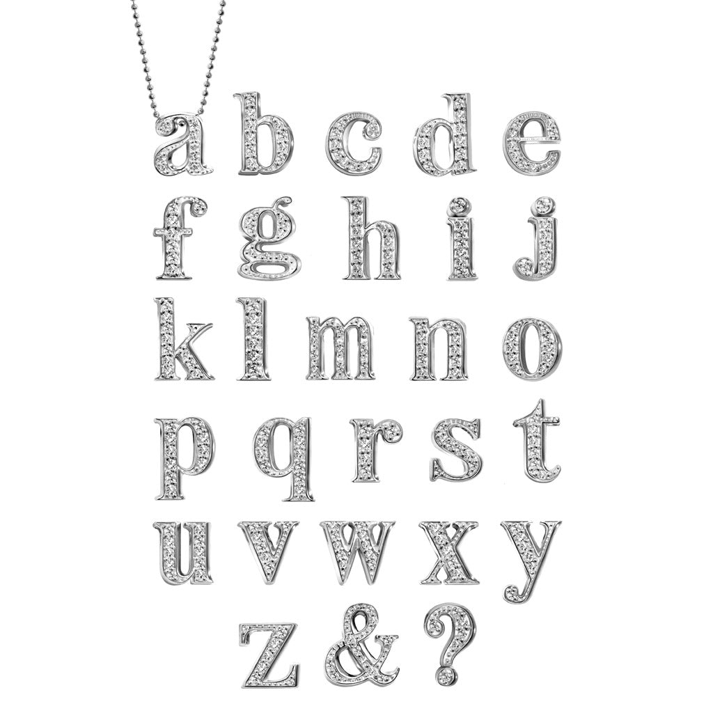  Oyalma A-Z Alphabet Initial Padlock Necklaces For