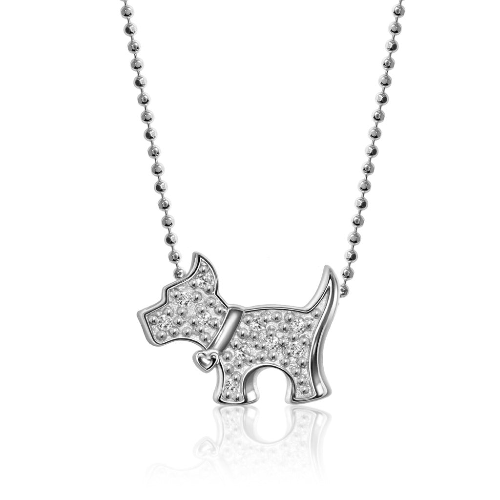 Alex Woo Pet Scottie Charm Necklace