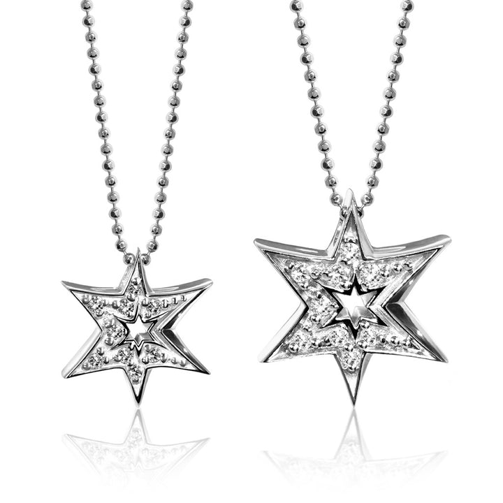 Alex Woo Faith Sunburst Star Charm Necklace