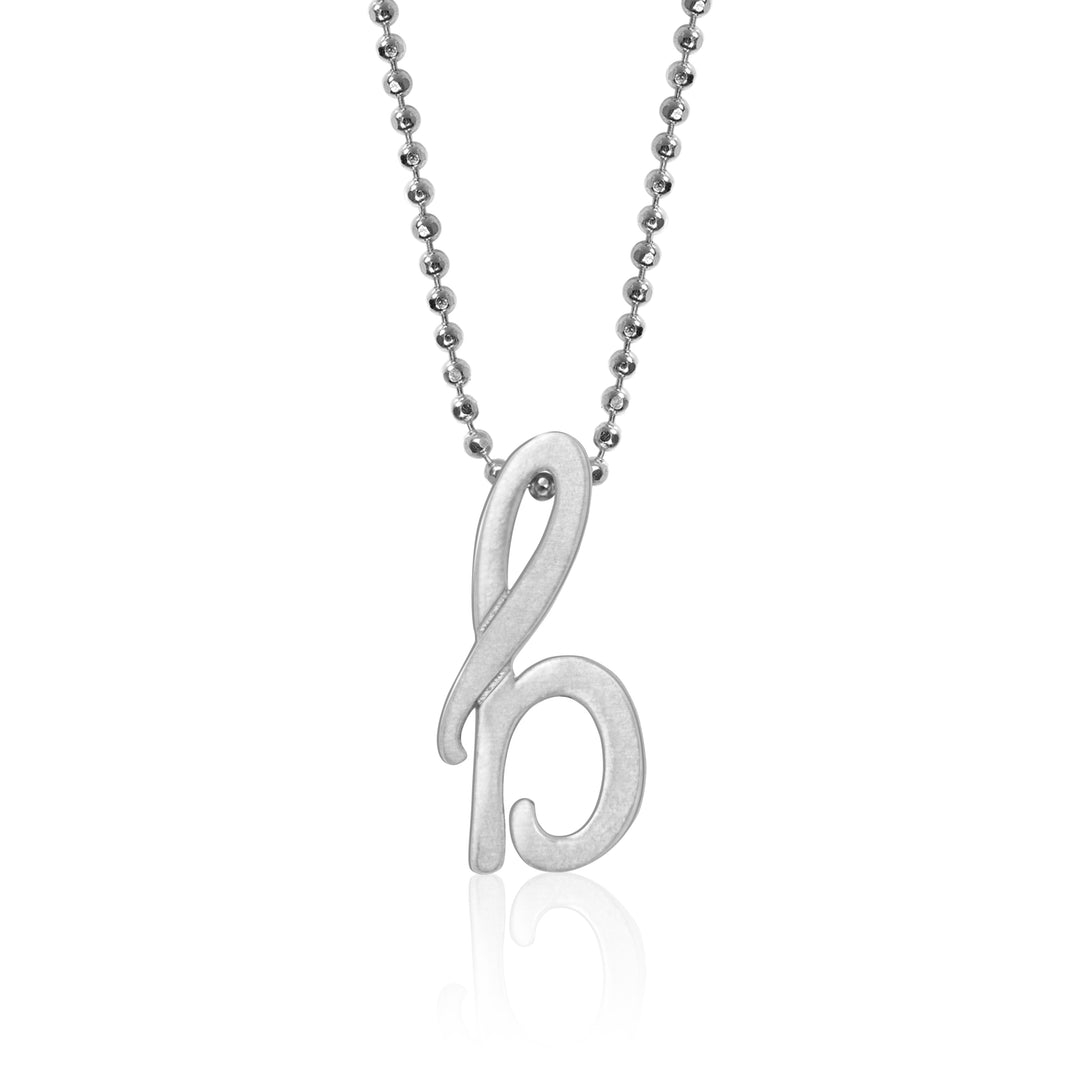 Alex Woo Autograph Letter b Scripted Initial Charm Necklace