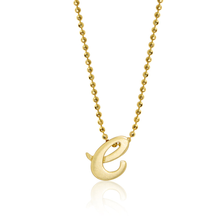 Alex Woo Autograph Letter e Scripted Initial Charm Necklace