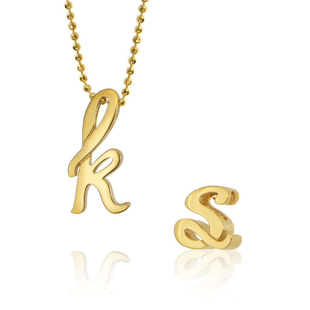 Alex Woo Autograph Letters (A-Z)  Initial Necklace