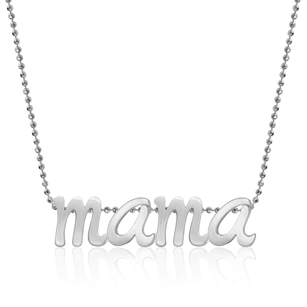 Alex Woo Autograph Letters Mama Charm Necklace