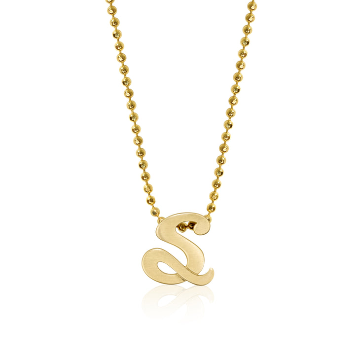 Alex Woo Autograph Letter s Scripted Initial Charm Necklace