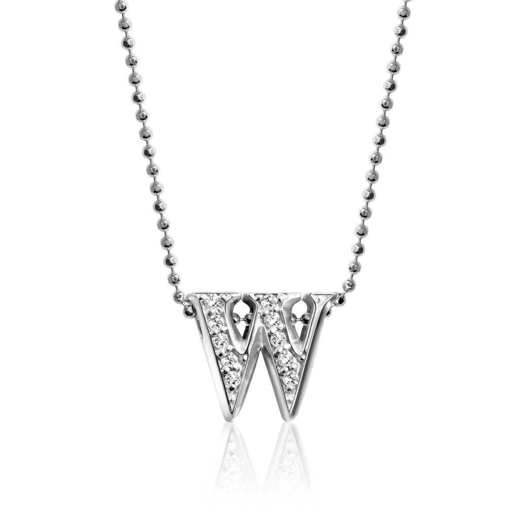 Alex Woo Letter W Initial Charm Necklace