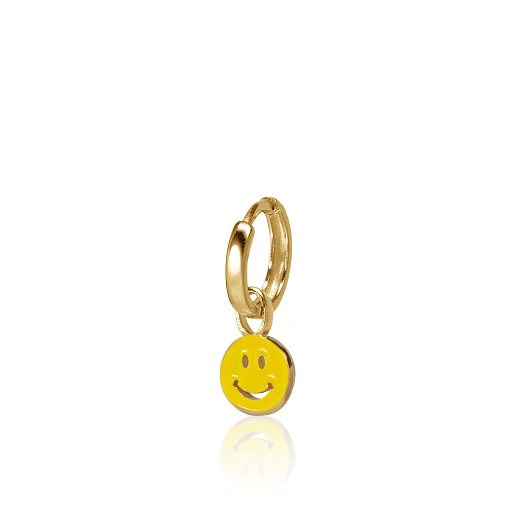 Mini Smiley Face Huggie