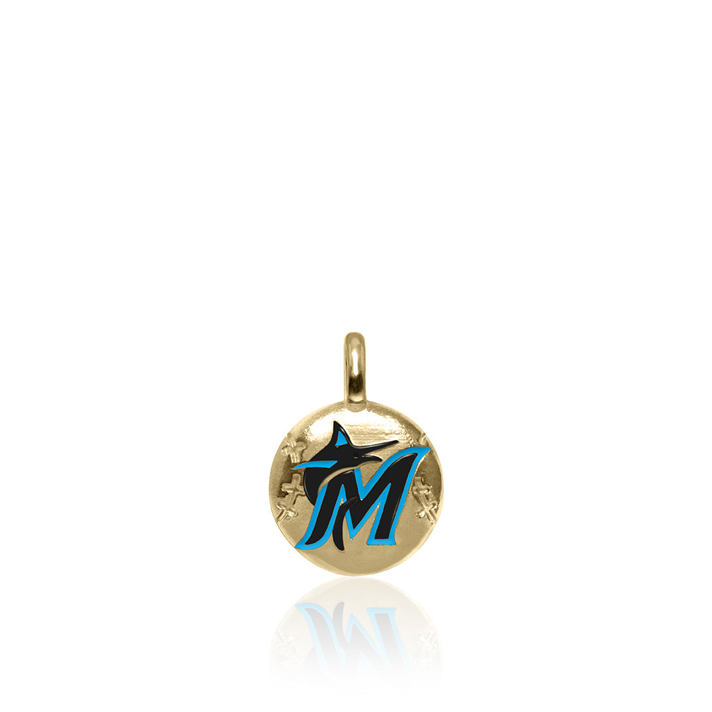 Alex Woo MLB Miami Marlins Baseball Disc Charm