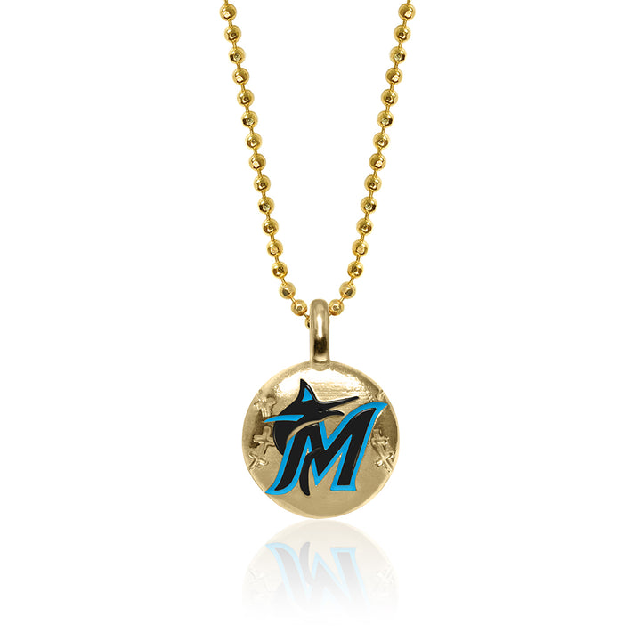 Alex Woo MLB Miami Marlins Baseball Disc Charm