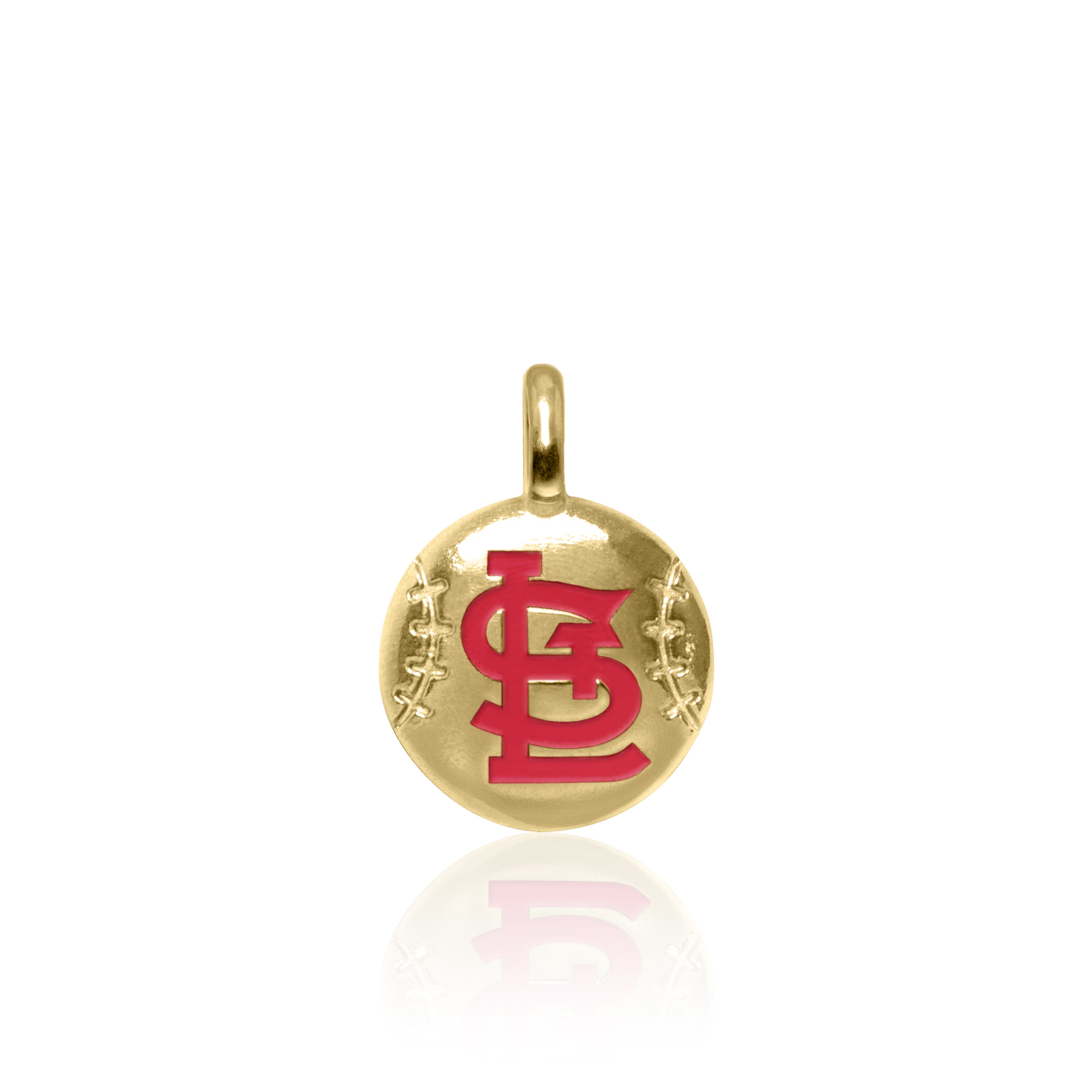 14kt Yellow Gold MLB St. Louis Cardinals Pendant Necklace. 18