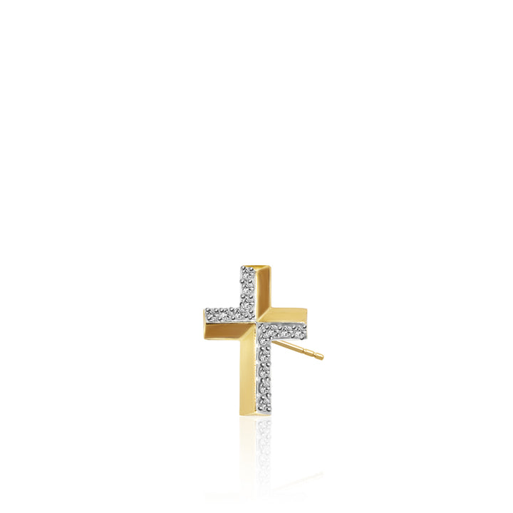 Mini X Cross Single Stud Earring