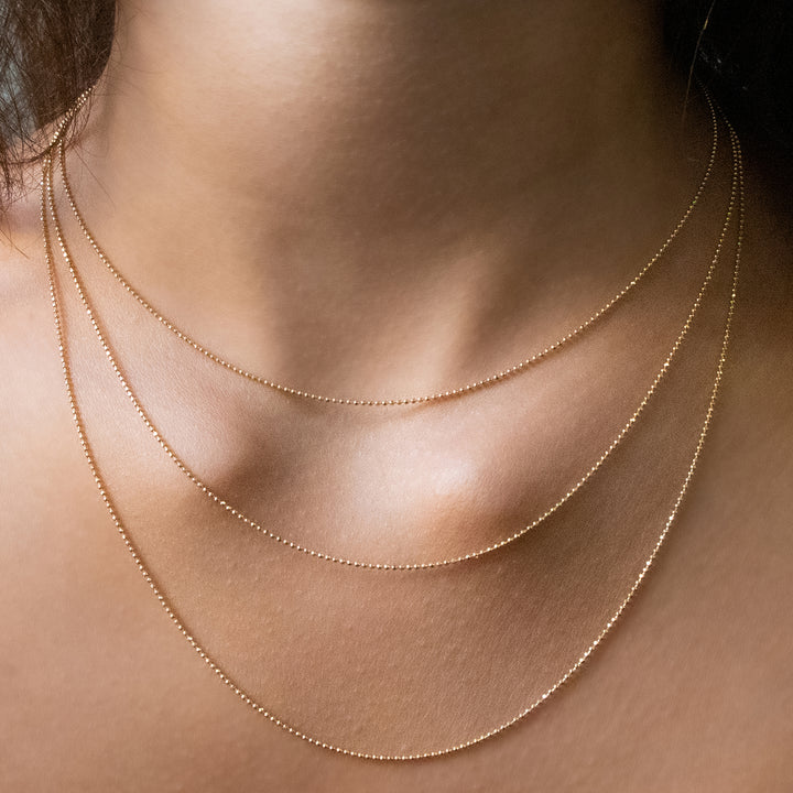 Alex Woo Disco Necklace Chain in 18kt Gold - 1 mm