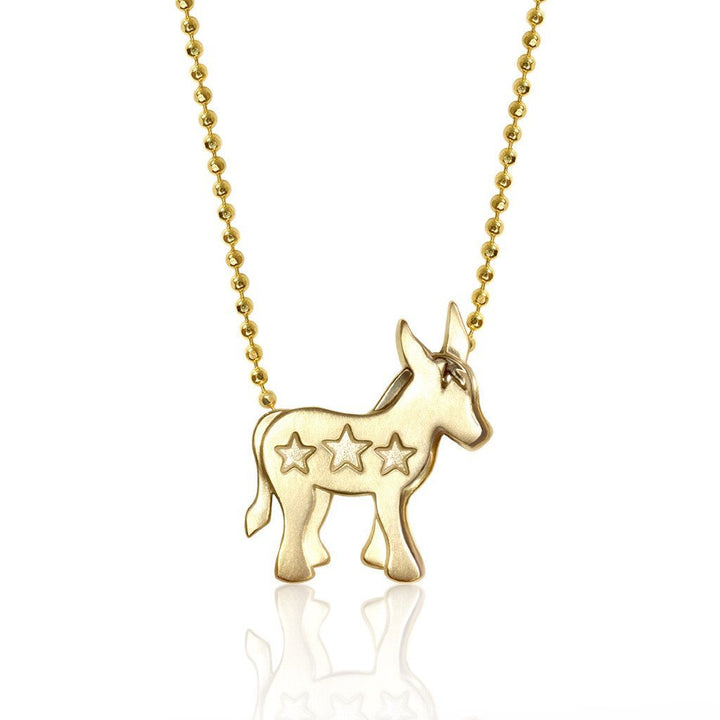 Alex Woo Activist Donkey Charm Necklace