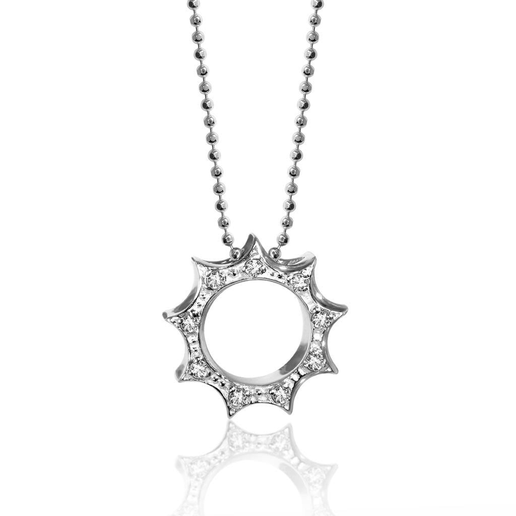 Alex Woo Seasons Sun Charm Necklace