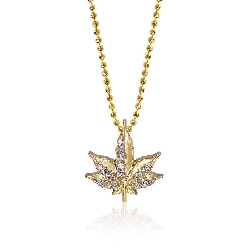 Alex Woo Weed Leaf Charm Necklace